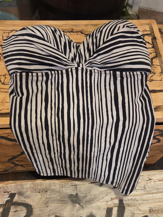 Profile By Gottex Other - Profile By Gottex Black and White Striped Bandeau Swim Top